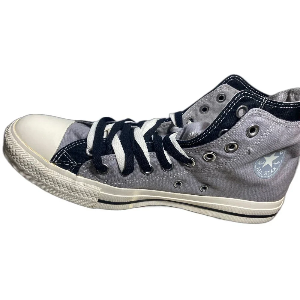 Converse Double Tongue High Top Sneaker Charcoal Gray Y2K Punk Emo NIB M11 W13 - Picture 4 of 11